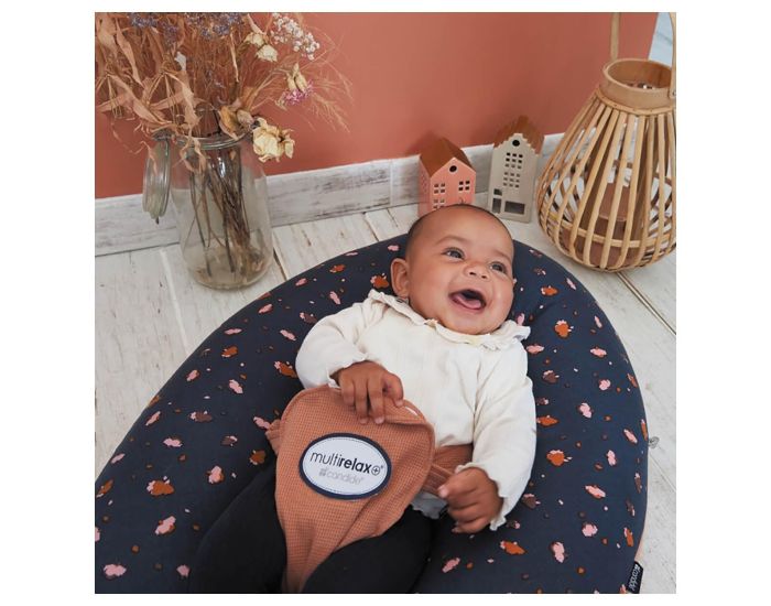 CANDIDE Coussin de Maternit� et d'Allaitement Multirelax Jersey - Fleurs - Cassonade (3)