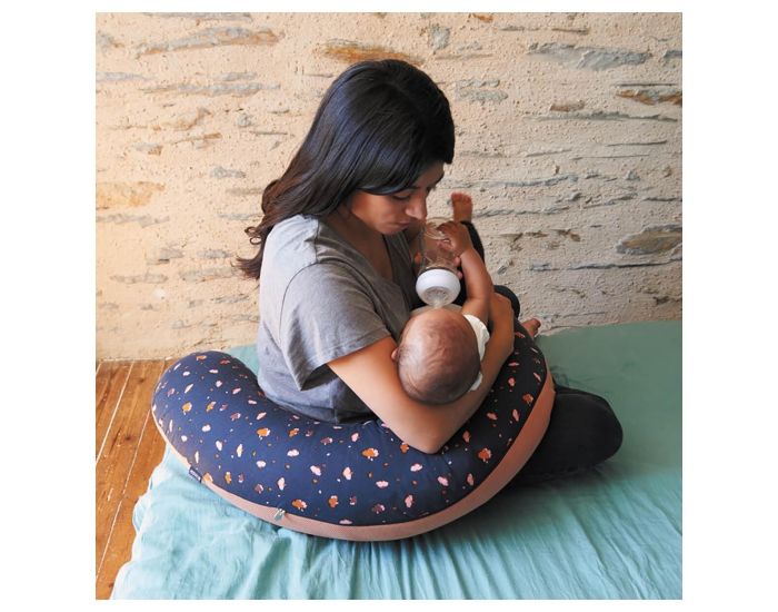 CANDIDE Coussin de Maternit� et d'Allaitement Multirelax Jersey - Fleurs - Cassonade (4)