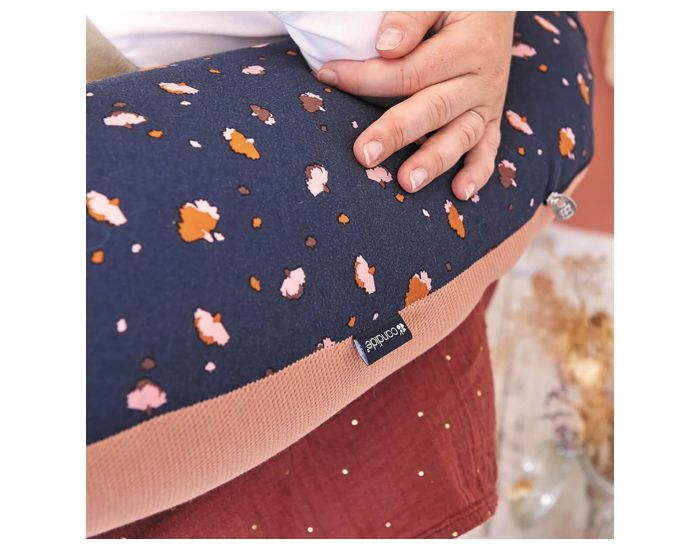 CANDIDE Coussin de Maternit� et d'Allaitement Multirelax Jersey - Fleurs - Cassonade (5)