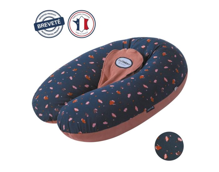 CANDIDE Coussin de Maternit� et d'Allaitement Multirelax Jersey - Fleurs - Cassonade (7)