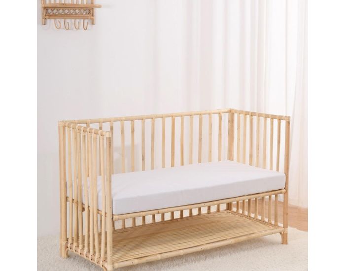 BABYKARE Lit �volutif Cododo Rotin Naturel - 70 x 140 cm (1)