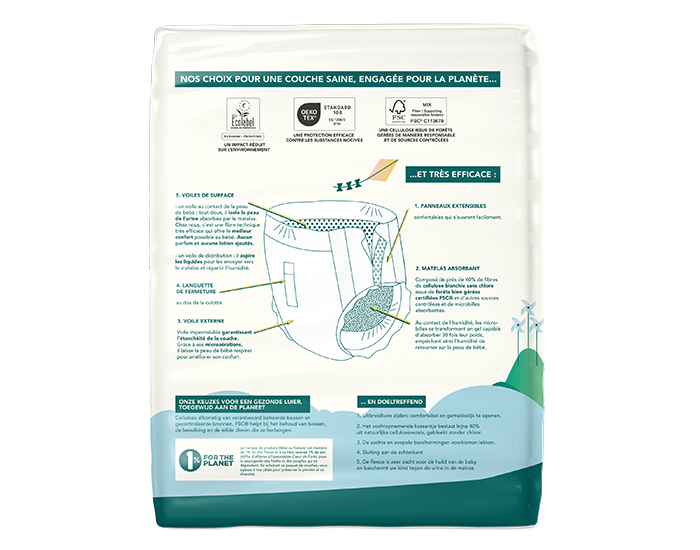 BEBE AU NATUREL La Couche Culotte - Taille 5 / 12-18 kg A l'unit / 20 Couches Culottes (2)