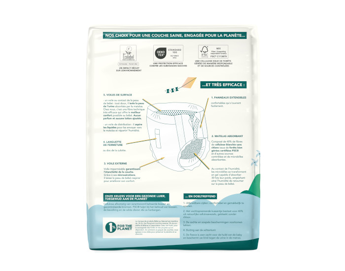 BEBE AU NATUREL La Couche Culotte - Taille 6 / +16 kg Lot x5 / 90 Couches Culottes (2)