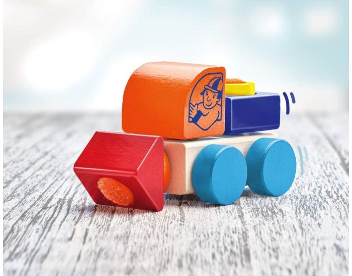 SELECTA Camion en Bois, Velcro - 5 Pi�ces - D�s 1 an (1)