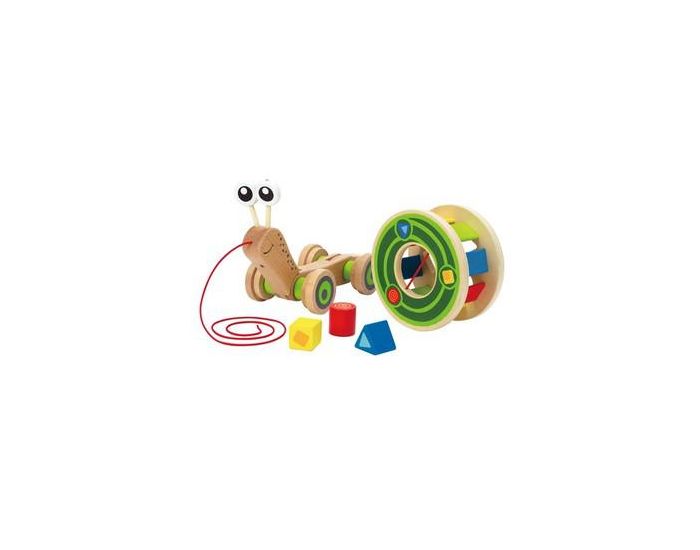 HAPE Escargot  tirer avec jeu de forme - Ds 12 mois (2)