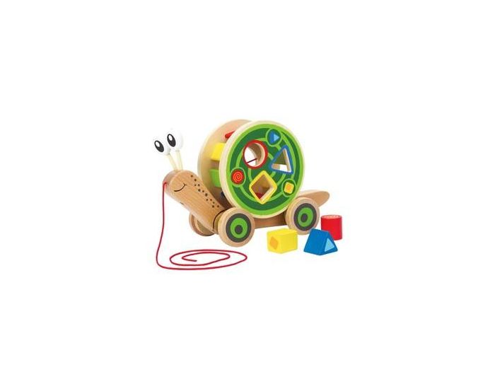 HAPE Escargot  tirer avec jeu de forme - Ds 12 mois (4)