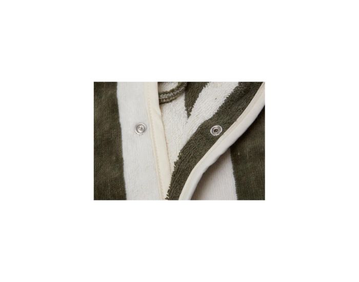 JOLLEIN Peignoir Stripe �ponge - Vert Feuille - 1 � 2 ans  (3)
