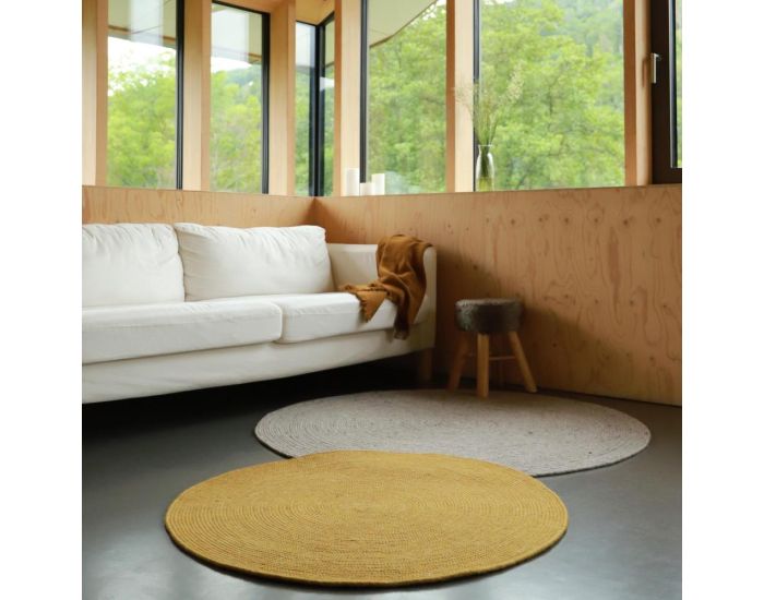 NATTIOT Tapis Coton - Neethu - � 110 cm Grey (6)