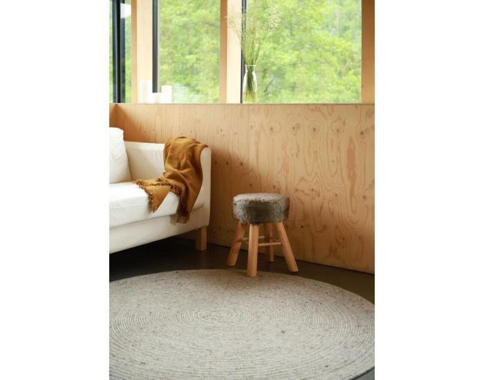 NATTIOT Tapis Coton - Neethu - � 110 cm Grey (7)