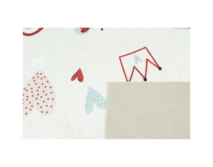 NAZAR RUGS Tapis Enfant - Coeur et Arc-En-Ciel Rose - 120x160 cm Rose (3)
