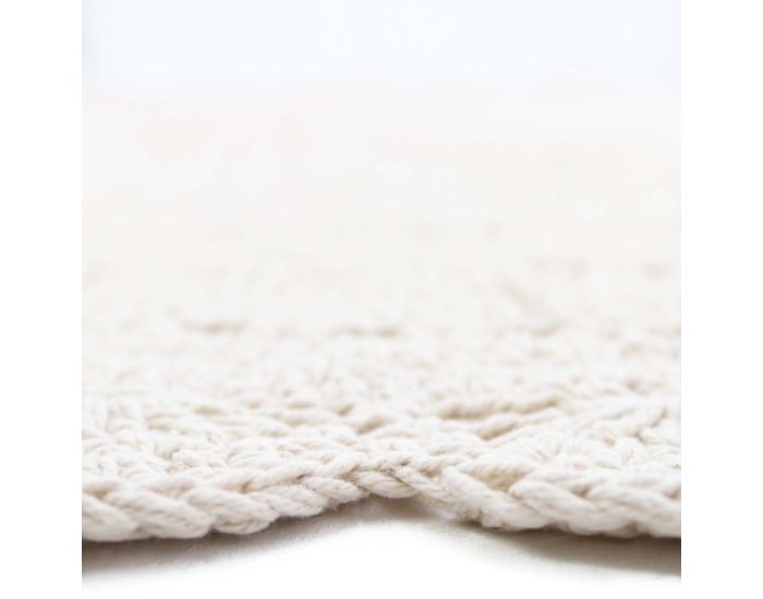 NATTIOT Tapis Coton Crochet - Alma - Ecru - � 150 cm (5)