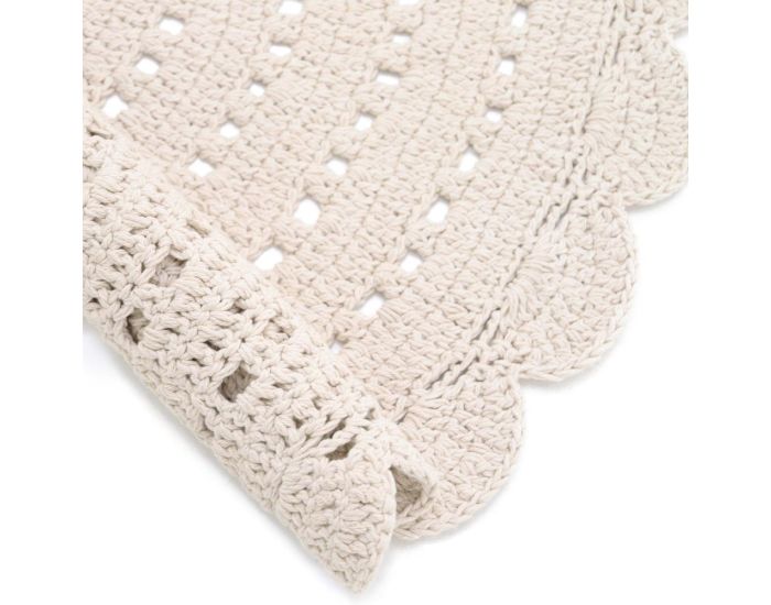 NATTIOT Tapis Coton Crochet - Alma - Ecru - � 150 cm (4)