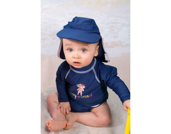 MAYOPARASOL Pirate Mayo Parasol Tshirt top anti UV manches longues Bleu (2)