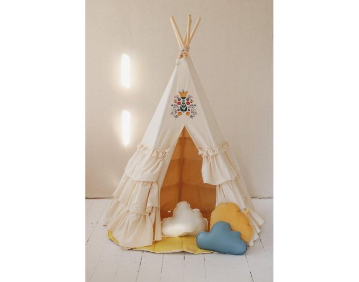 MOI MILI Tente Tipi Folk � Volants - Beige (3)