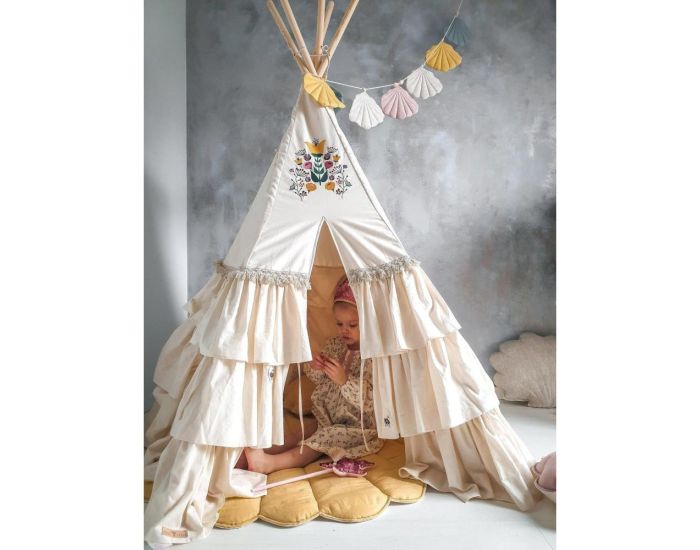 MOI MILI Tente Tipi Folk � Volants - Beige (5)