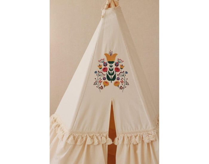 MOI MILI Tente Tipi Folk � Volants - Beige (1)