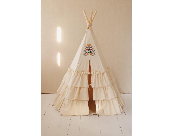 MOI MILI Tente Tipi Folk � Volants - Beige (2)