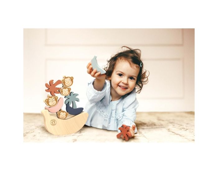 SPEEDY MONKEY Jeu d'�quilibre La Famille Singe 10 pi�ces - D�s 12 mois (1)