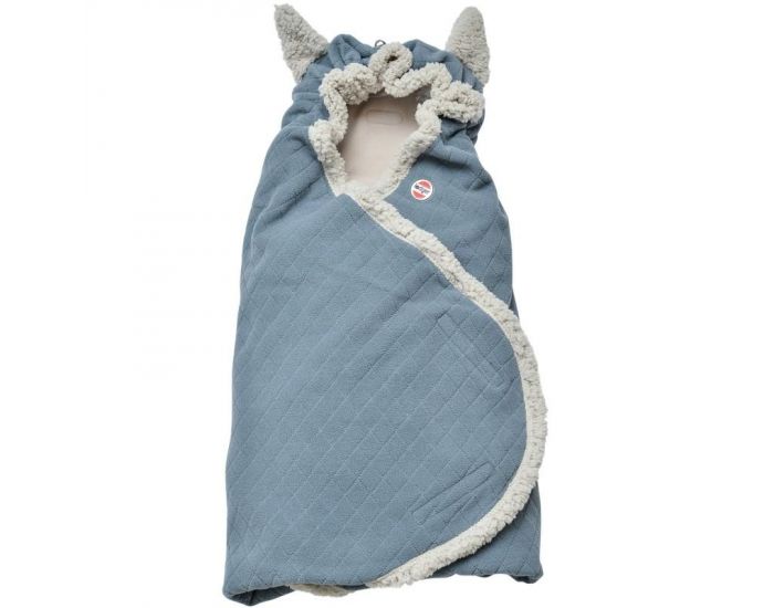 SEVIRA KIDS Couverture nomade enveloppante - multi usage - 0/12 mois - Botanimal Bleu Bleu (1)