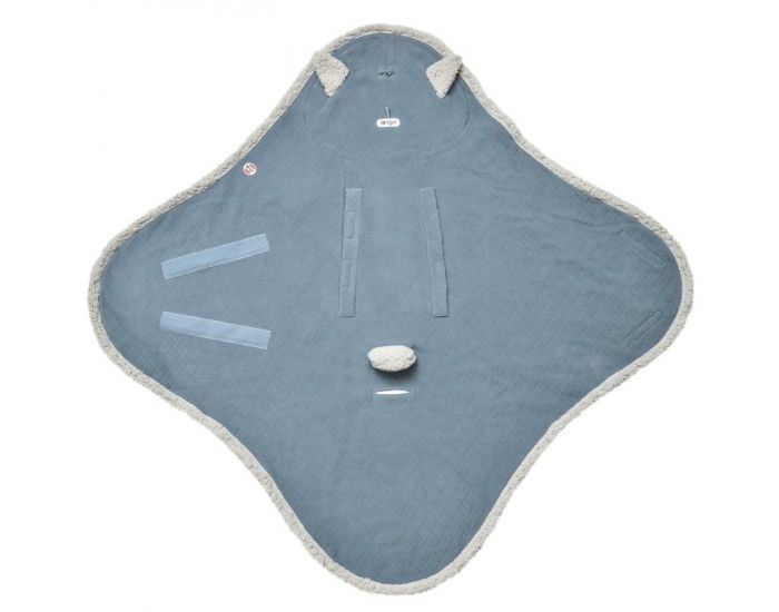 SEVIRA KIDS Couverture nomade enveloppante - multi usage - 0/12 mois - Botanimal Bleu Bleu (2)