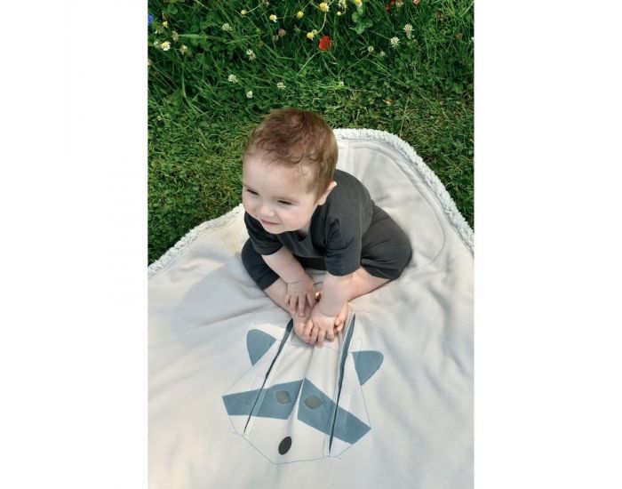 SEVIRA KIDS Couverture nomade enveloppante - multi usage - 0/12 mois - Botanimal Bleu Bleu (7)