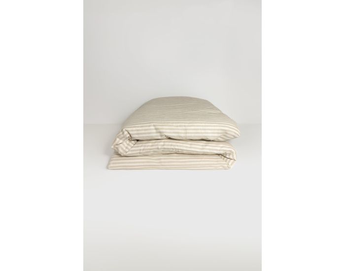 KADOLIS Housse de Couette 1 Personne en Percale de Coton Bio - Ray�  (1)