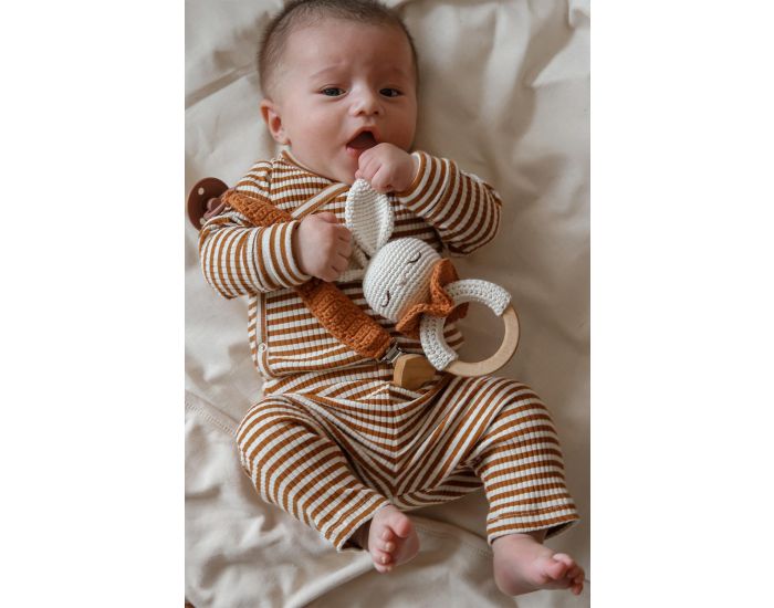 PATTI OSLO Anneau de Dentition en Crochet - Lapin - Brique - D�s la naissance  <p>Environ 17 cm</p> (1)