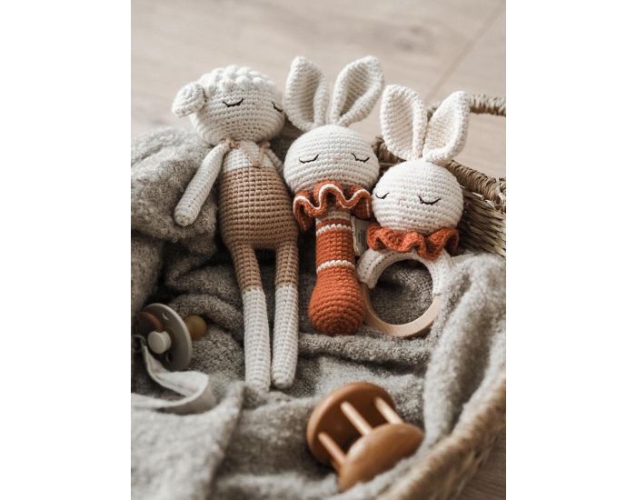 PATTI OSLO Anneau de Dentition en Crochet - Lapin - Brique - D�s la naissance  <p>Environ 17 cm</p> (2)