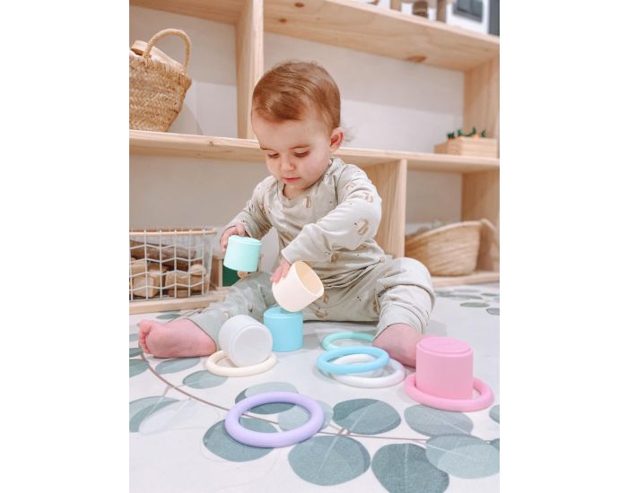 D�NA Gobelets Empilables en Silicone - D�s la naissance  (1)