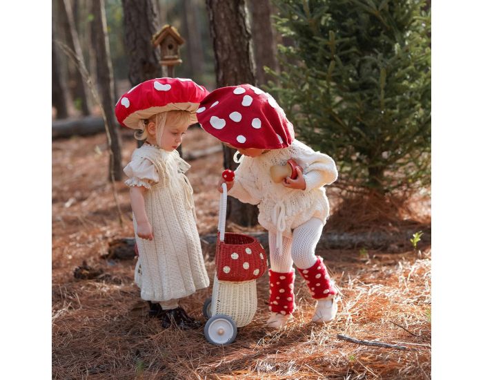 OLLI ELLA Panier � Roulettes - Luggy Champignon (1)