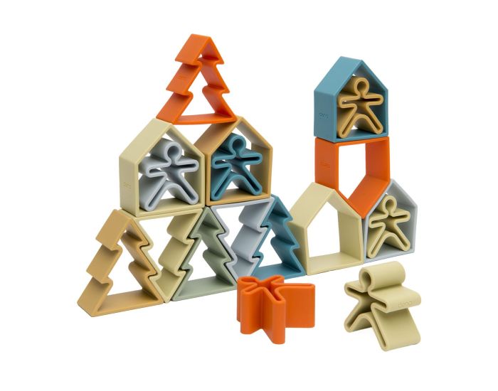 D�NA Personnages + Maisons + Arbres � Empiler en Silicone - D�s la naissance  (3)