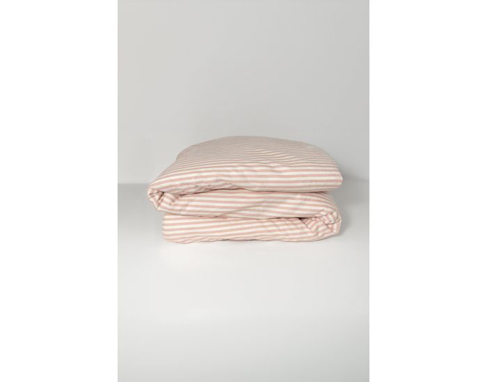 KADOLIS Housse de Couette Adulte en Percale de Coton Bio - Ray� - Peach (1)
