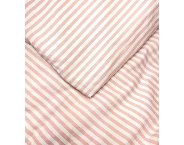 KADOLIS Housse de Couette Adulte en Percale de Coton Bio - Ray� - Peach (3)