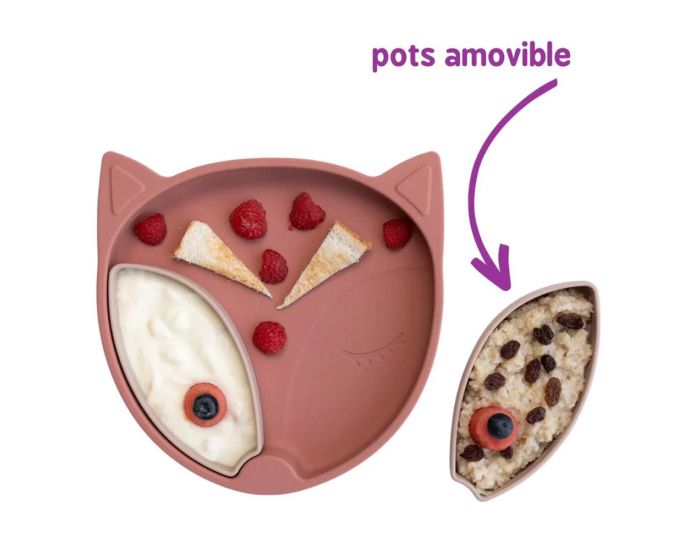 TIDY TOT Coffret La DIVERSIFICATION - 3 Bavoirs Nomade + 1 Assiette + 1 Cuill�re  (5)