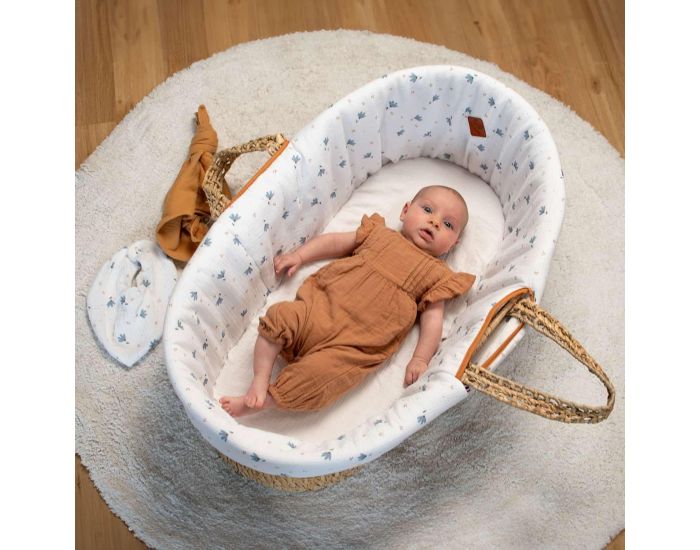 SEVIRA KIDS Couffin B�b� avec Matelas, Habillage et Drap Housse - Bleuet (1)