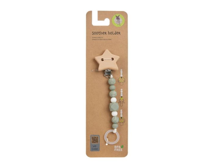 LASSIG Attache T�tine en Bois et Perles en Silicone - Etoile (2)