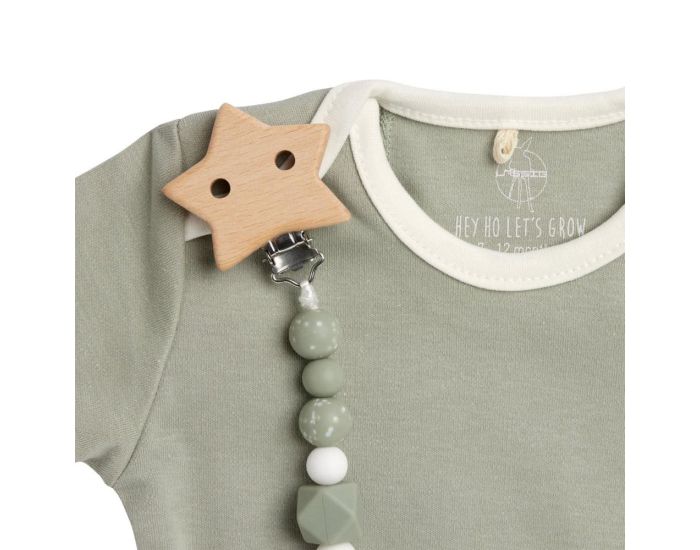 LASSIG Attache T�tine en Bois et Perles en Silicone - Etoile (3)