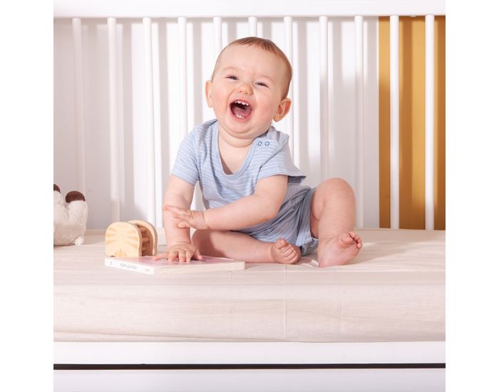 COSME LITERIE Drap Housse en Coton Bio - Blanc Cass� (1)