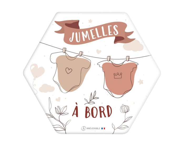 IRREVERSIBLE BIJOUX Adh�sif ou Autocollant B�b� � Bord - Jumeaux � Bord Bodys (1)