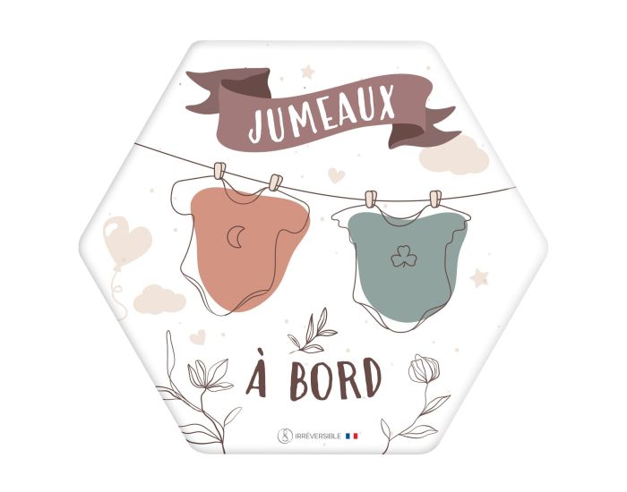 IRREVERSIBLE BIJOUX Adh�sif ou Autocollant B�b� � Bord - Jumeaux � Bord Bodys (3)