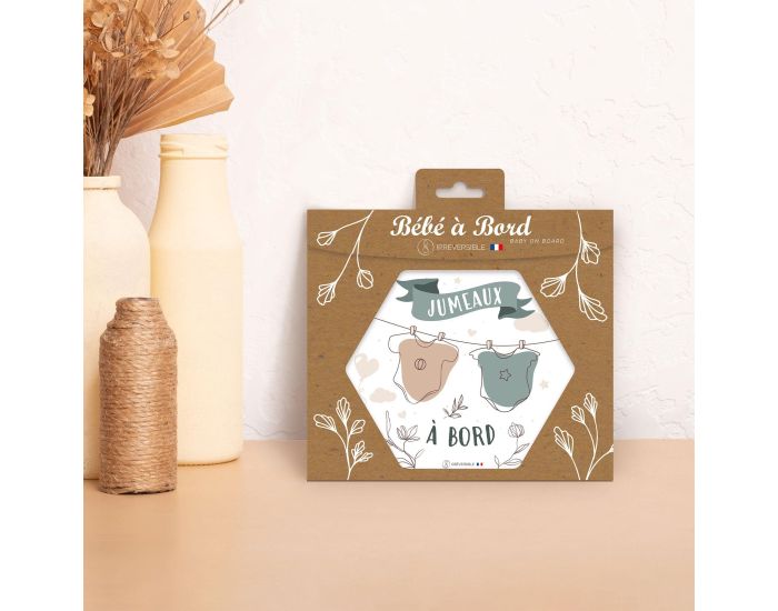 IRREVERSIBLE BIJOUX Adh�sif ou Autocollant B�b� � Bord - Jumeaux � Bord Bodys (5)