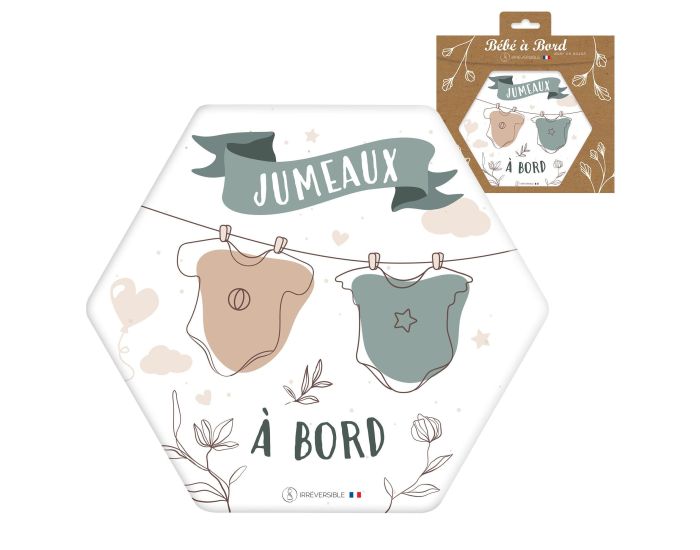 IRREVERSIBLE BIJOUX Adh�sif ou Autocollant B�b� � Bord - Jumeaux � Bord Bodys (7)