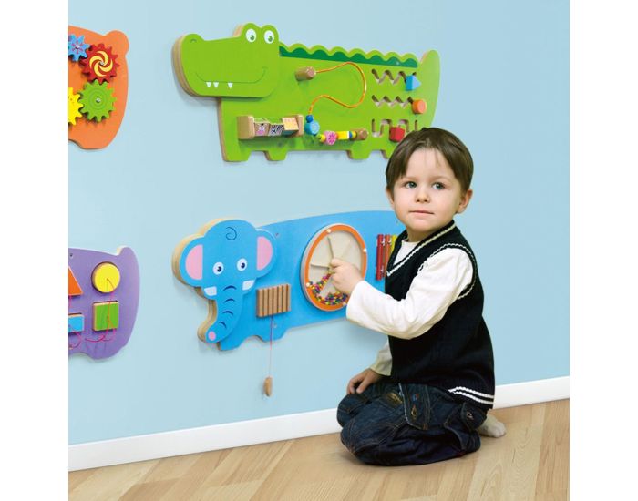 VIGA TOYS Panneau d'Activit�s Mural �l�phant - D�s 1 an (2)