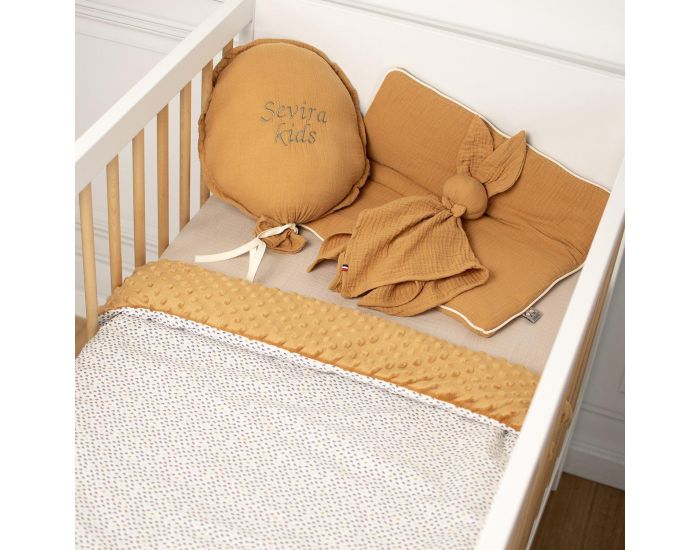 SEVIRA KIDS Couverture Rversible en Minky Lior - Camel (1)