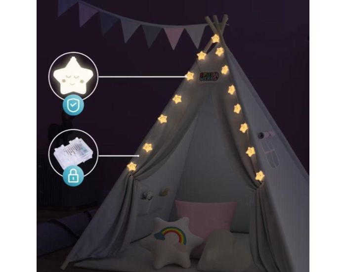 SPIELWERK Tipi pour enfant Cr�me 160x120x120cm (2)