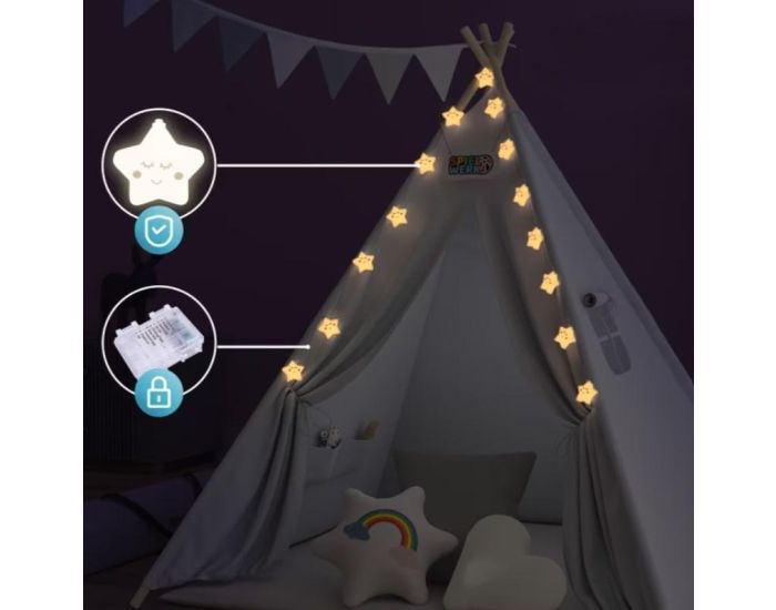 SPIELWERK Tipi pour Enfant - Cr�me - 160 x 120 x 120 cm (3)