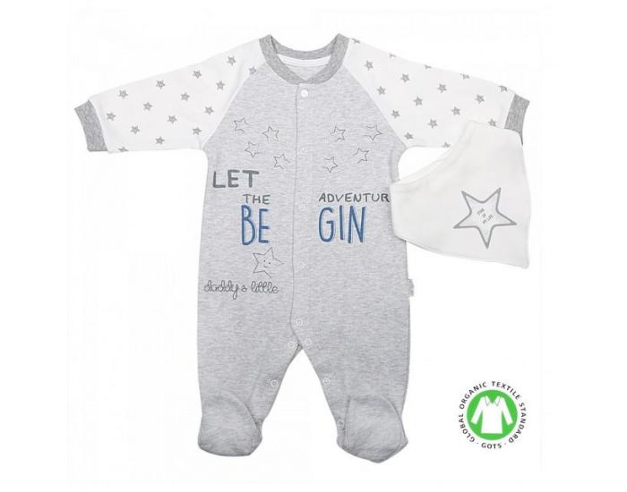 SEVIRA KIDS Dors-bien Bb avec Bavoir Bandana - Begin Gris (11)