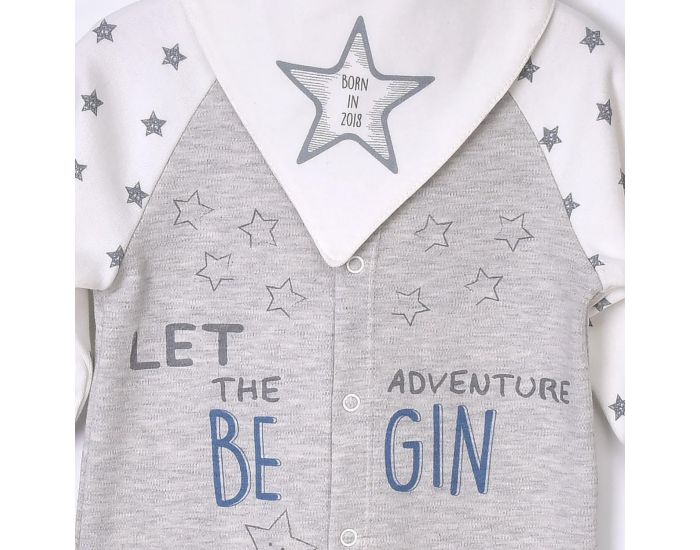 SEVIRA KIDS Dors-bien Bb avec Bavoir Bandana - Begin Gris (17)