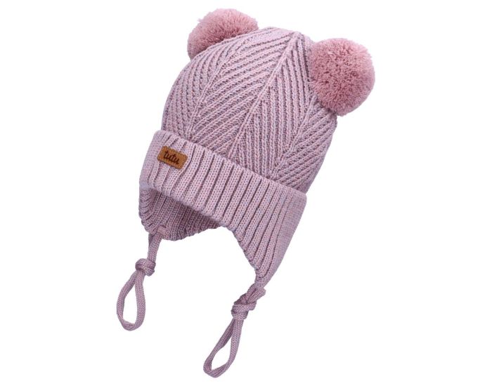 TUTU Bonnet B�b� en Laine - M�rinos Pompons - 3 � 6 mois (2)