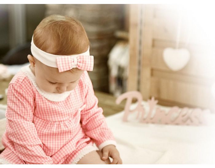 SEVIRA KIDS Robe bb et bandeau en coton bio de 3 mois  2 ans - Impression 3D - Collection Charlot (20)